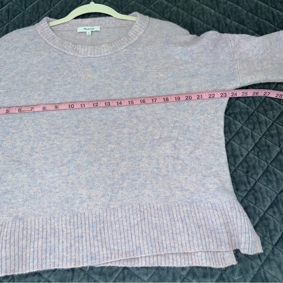 Madewell Sweater Women Medium Payton Lilac Pullover Alpaca Wool Blend B6 - Picture 8 of 9